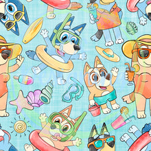 Load image into Gallery viewer, Dog summer seamless pattern