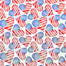 Load image into Gallery viewer, Flag hearts seamless pattern