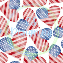Load image into Gallery viewer, Flag hearts seamless pattern