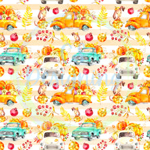 Load image into Gallery viewer, Fall trucks seamless pattern
