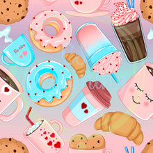 Load image into Gallery viewer, Valentines coffee seamless pattern