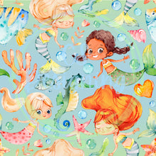 Load image into Gallery viewer, Mermaids seamless pattern