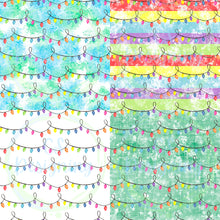 Load image into Gallery viewer, Christmas lights seamless pattern