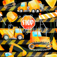 Load image into Gallery viewer, Construction seamless pattern