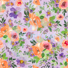 Load image into Gallery viewer, Purple/orange floral seamless pattern