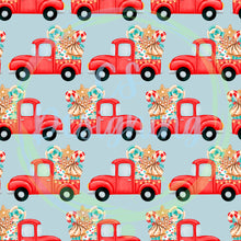 Load image into Gallery viewer, Christmas candy trucks seamless pattern