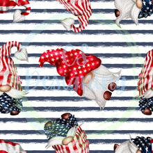 Load image into Gallery viewer, Patriotic gnomes seamless pattern
