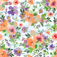 Load image into Gallery viewer, Purple/orange floral seamless pattern