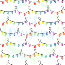 Load image into Gallery viewer, Christmas lights seamless pattern