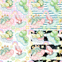 Load image into Gallery viewer, Sleepy dino seamless pattern