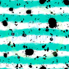 Load image into Gallery viewer, Black splatter stripes seamless pattern