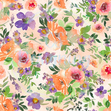 Load image into Gallery viewer, Purple/orange floral seamless pattern