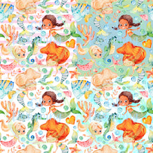 Load image into Gallery viewer, Mermaids seamless pattern