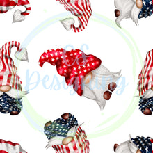 Load image into Gallery viewer, Patriotic gnomes seamless pattern