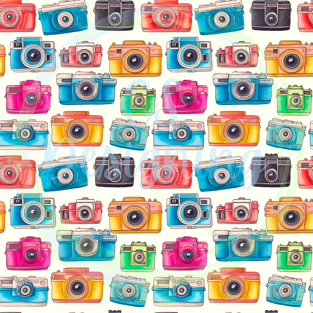 Cameras seamless pattern