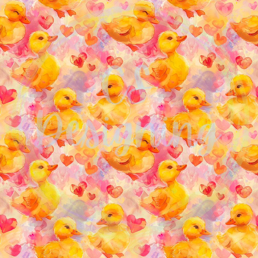 Vday chicks seamless pattern