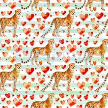 Load image into Gallery viewer, Valentines cheetah seamless pattern
