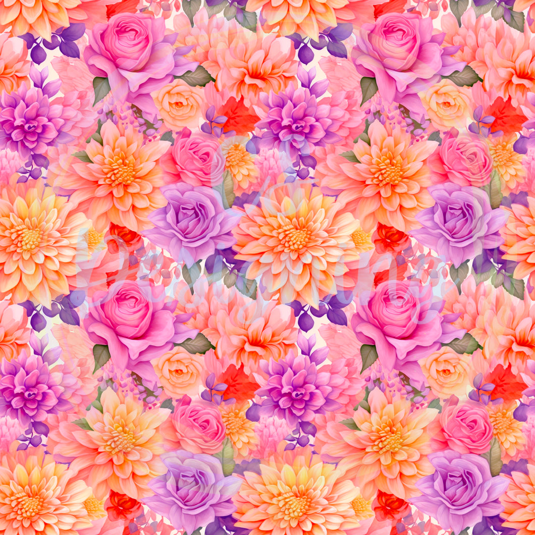 Spring floral seamless pattern