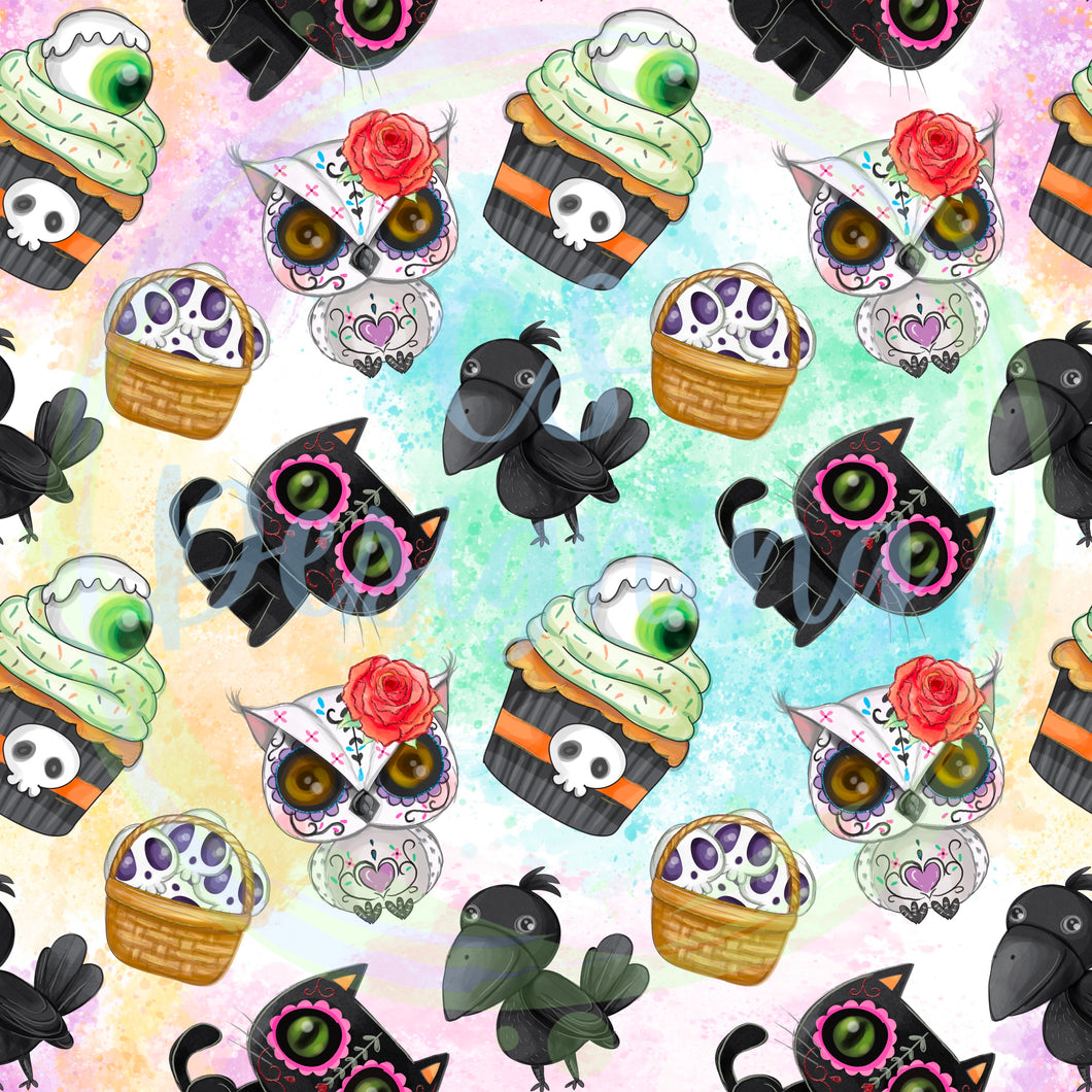 Princess halloween coord seamless pattern