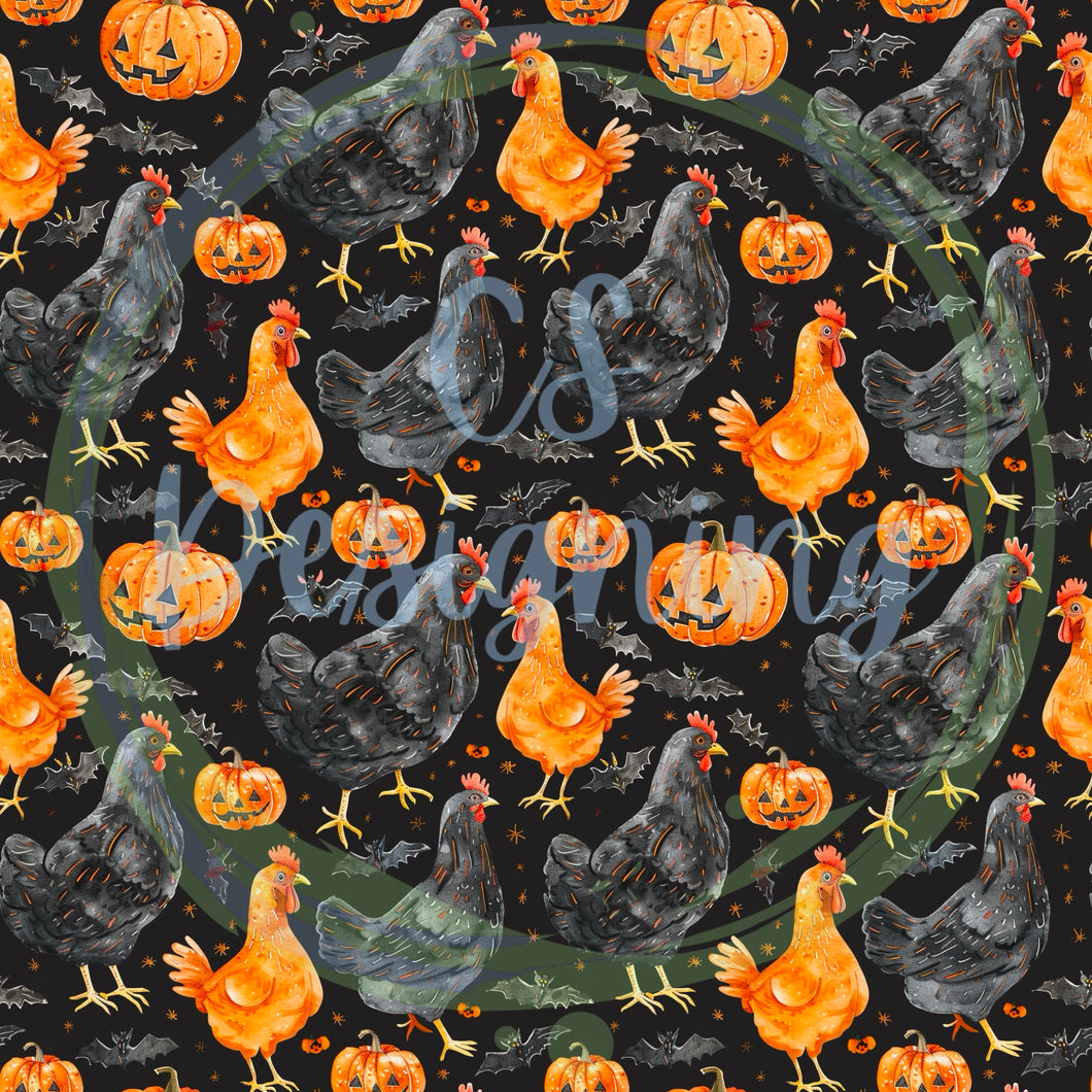 Chickens seamless pattern