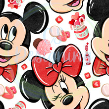 Load image into Gallery viewer, Mouse valentines seamless pattern
