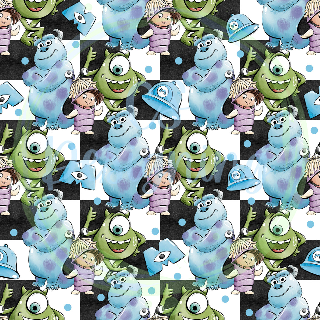 Monster seamless pattern