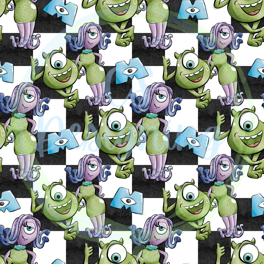 Monster seamless pattern