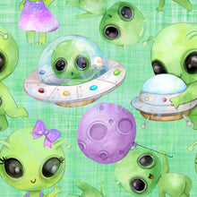 Load image into Gallery viewer, Aliens seamless pattern
