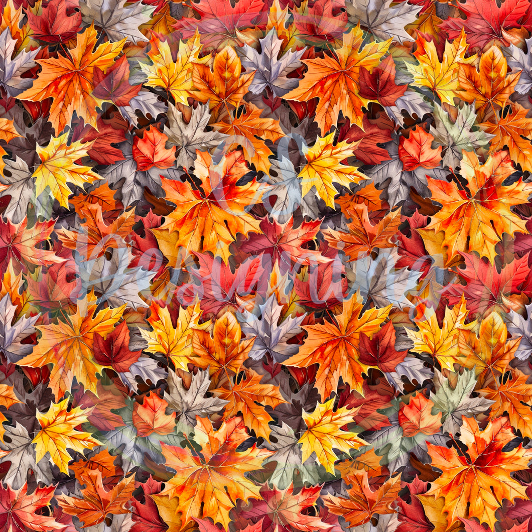 Fall leaves seamless pattern