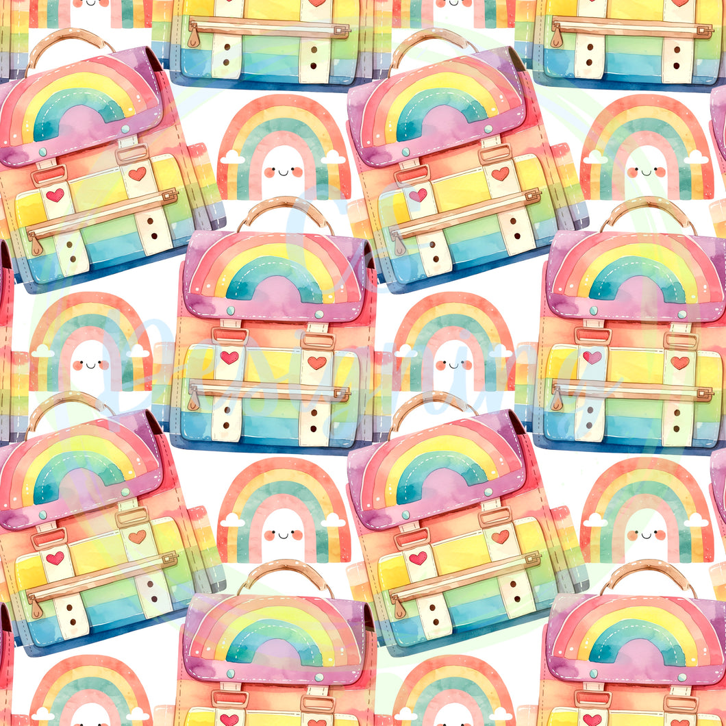 Backpacks seamless pattern