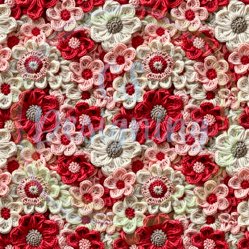 Valentines flowers seamless pattern