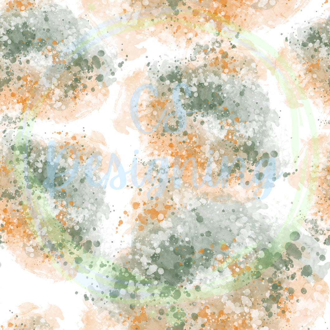 Green/Tan Splatter seamless pattern