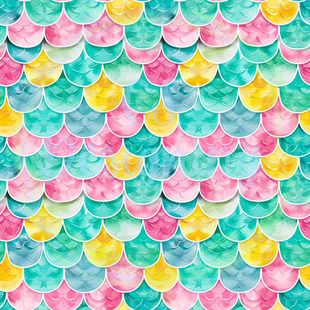 Mermaid scales seamless pattern