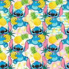 Load image into Gallery viewer, Blue alien pineapples seamless pattern
