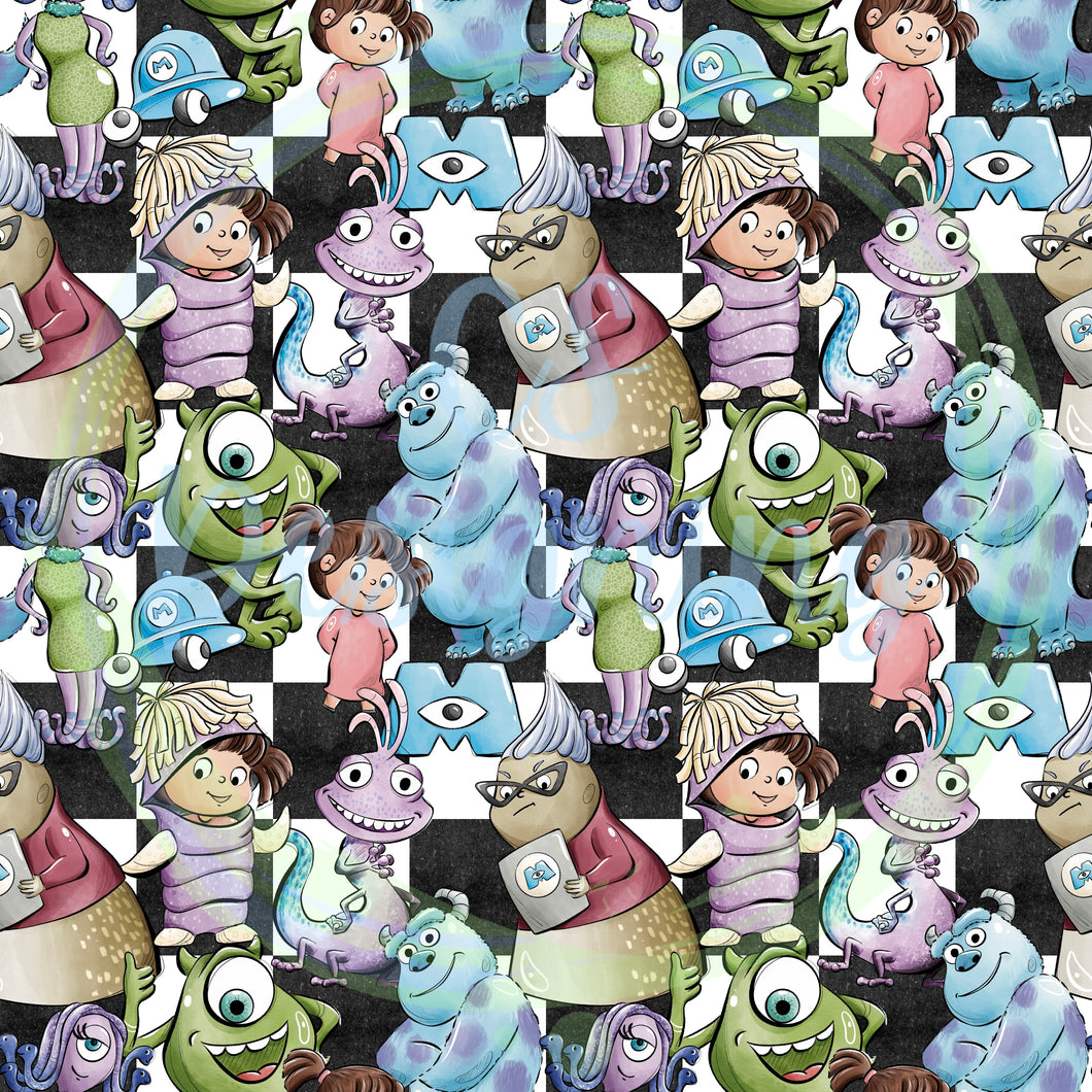 Monster seamless pattern