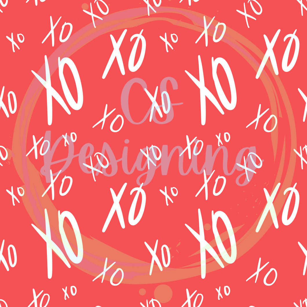 XO vday seamless pattern