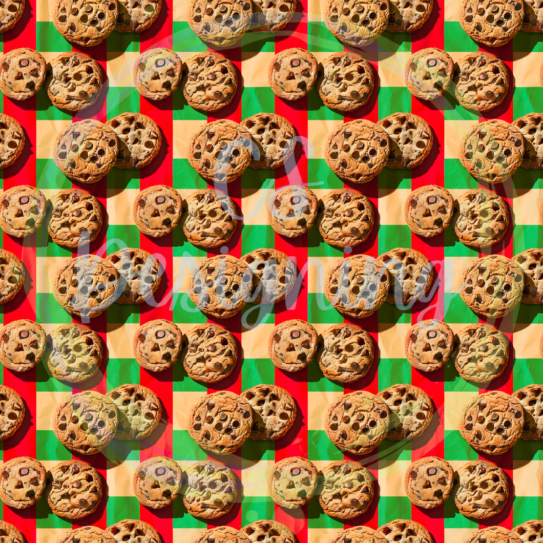 Christmas cookies seamless patternh