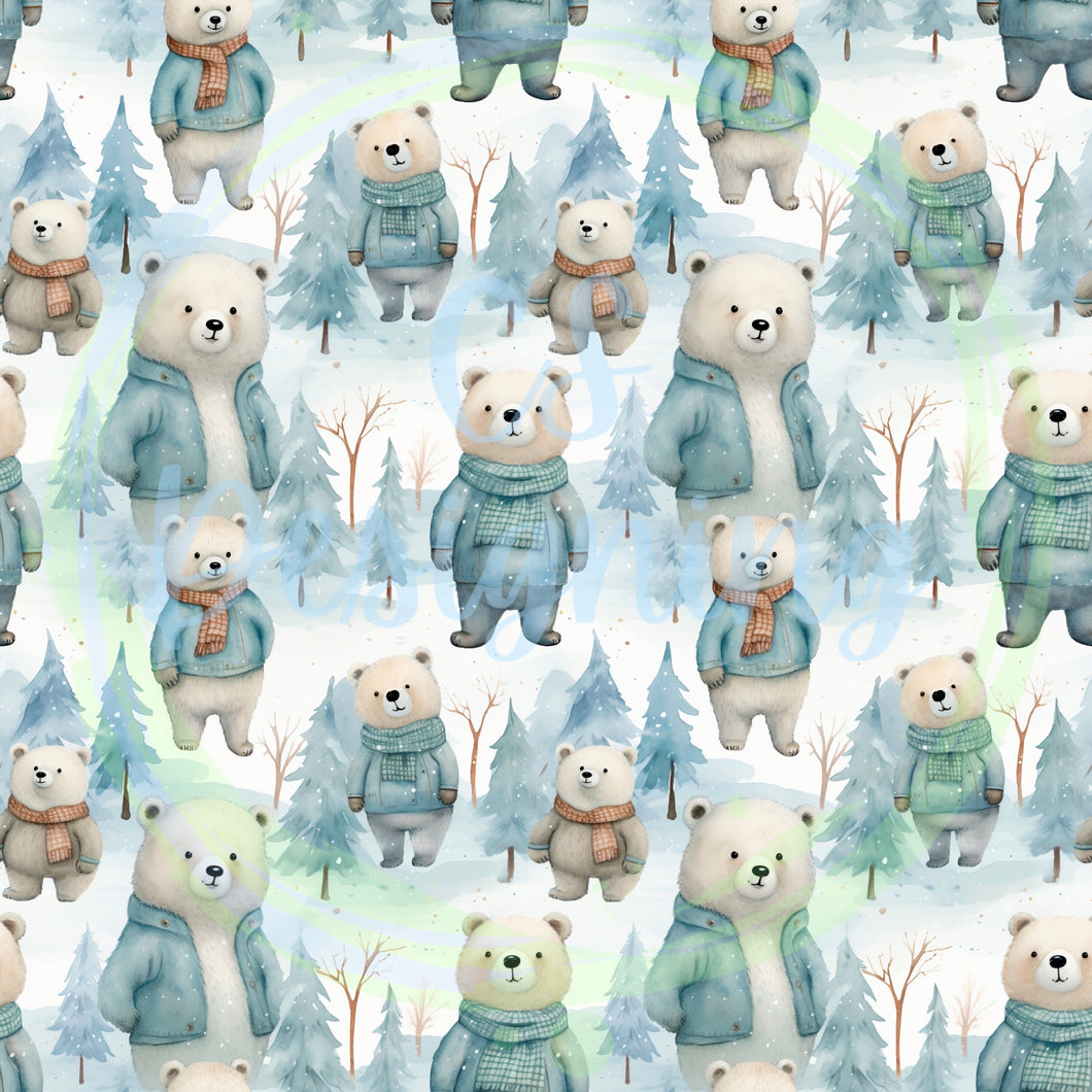 Bears seamless pattern