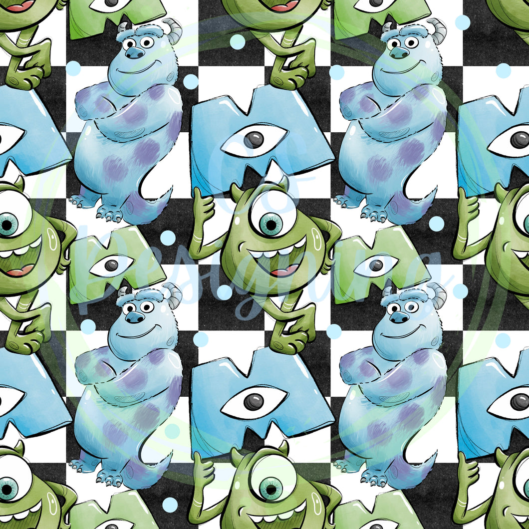 Monster seamless pattern