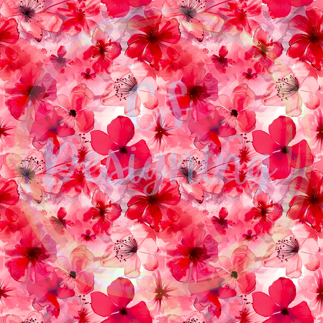 Watercolor floral seamless pattern