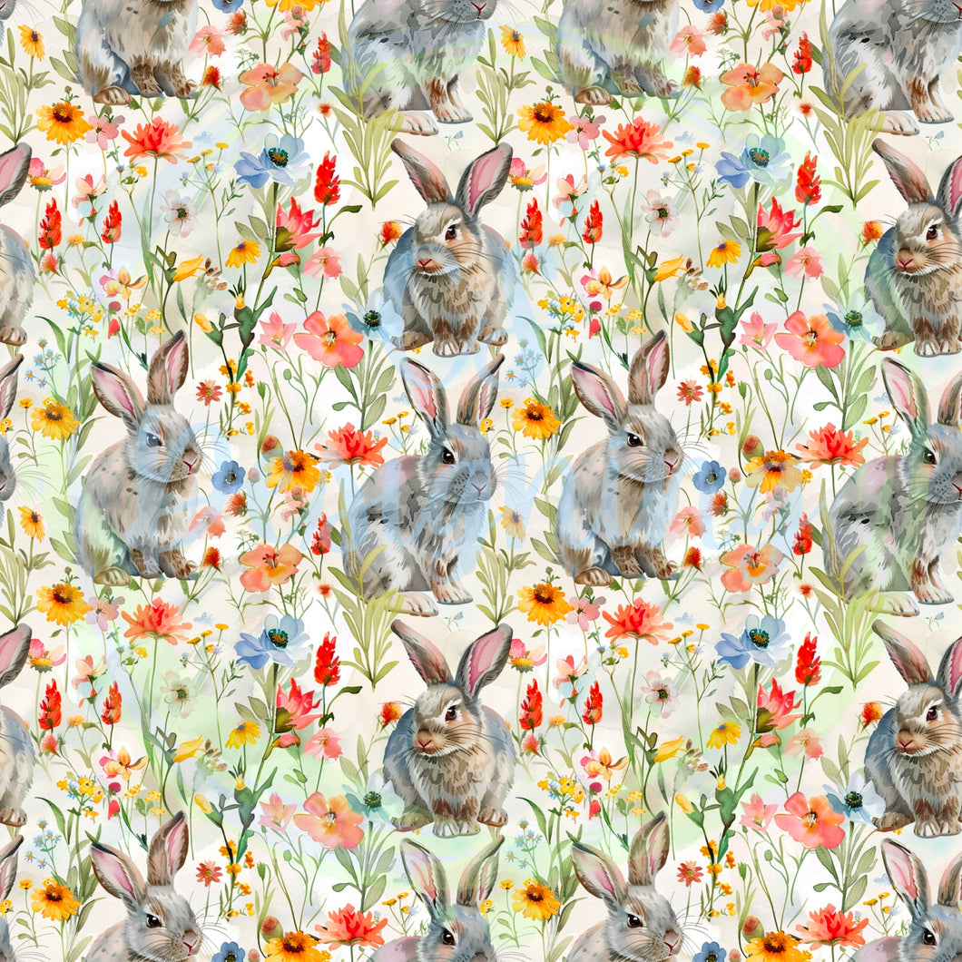 Bunnies seamless pattern