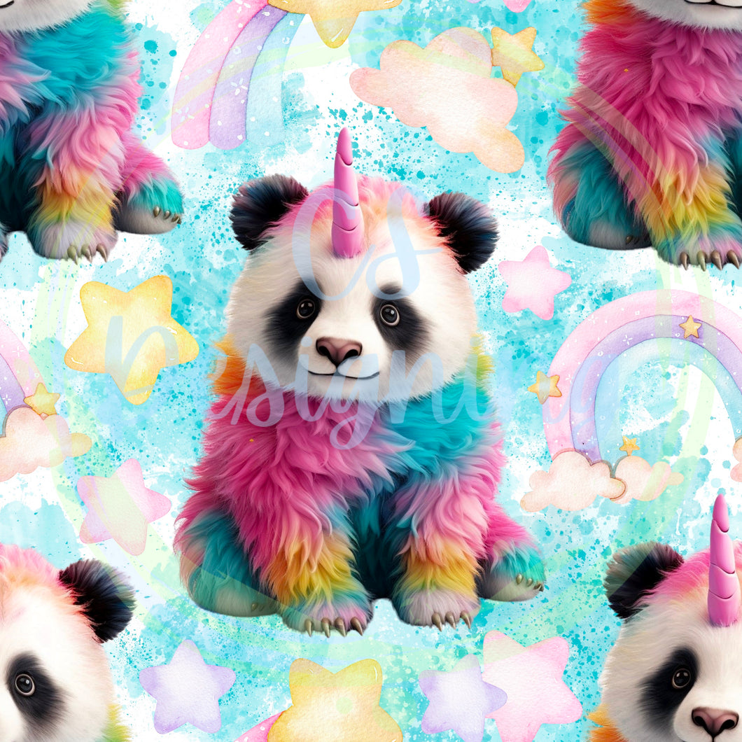 Pandicorn seamless pattern