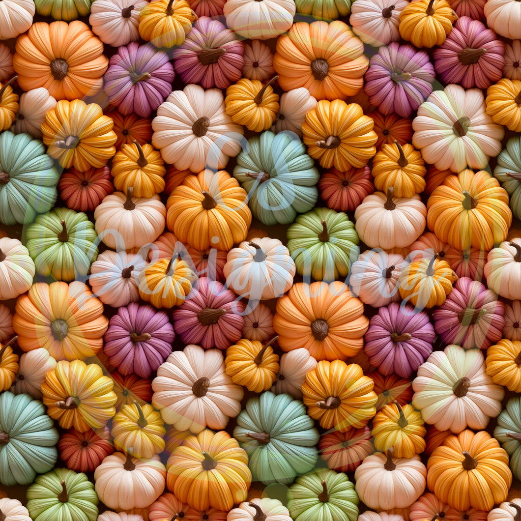 Pumpkins seamless pattern