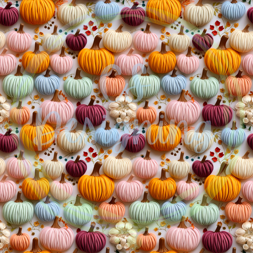 Pumpkins seamless pattern