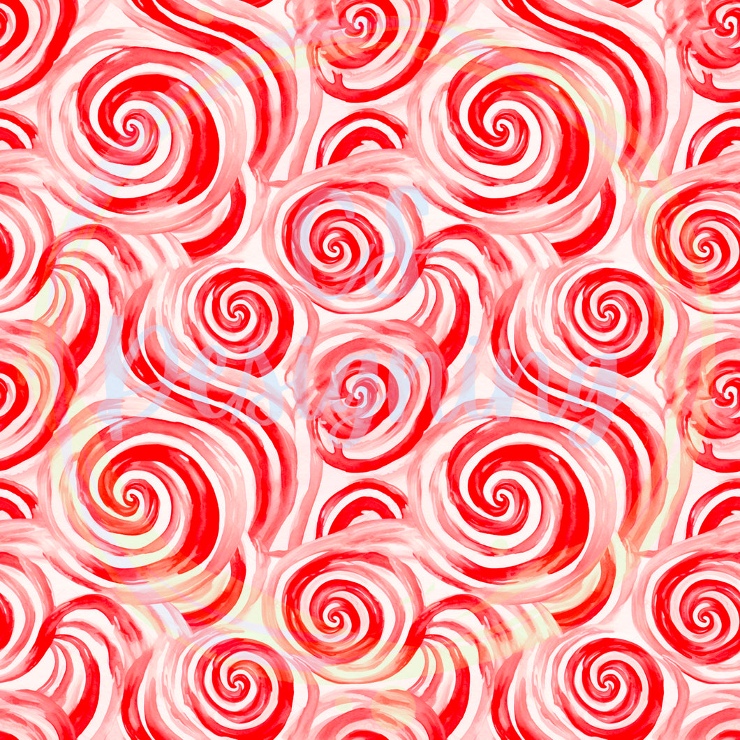 Peppermint swirl seamless pattern