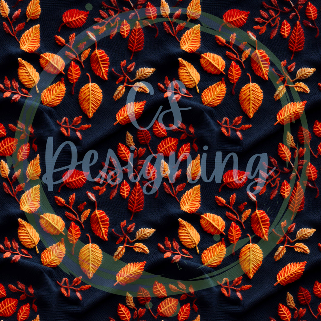 Fall leaves seamless pattern