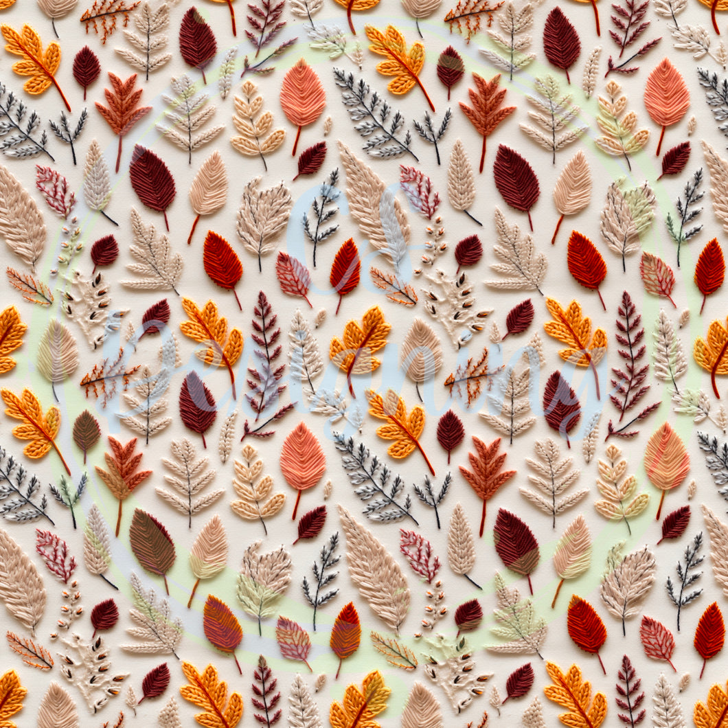 Fall leaves seamless pattern