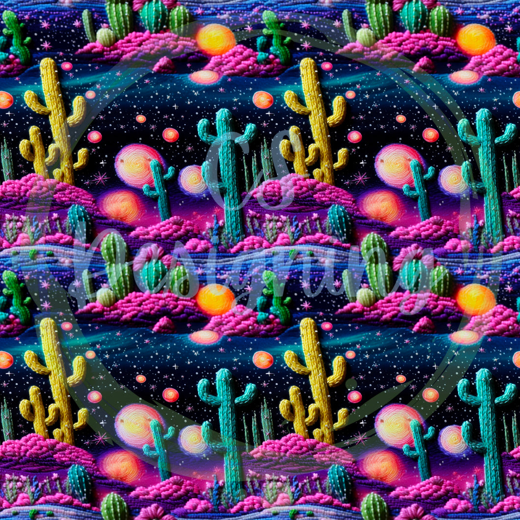Cactus seamless pattern