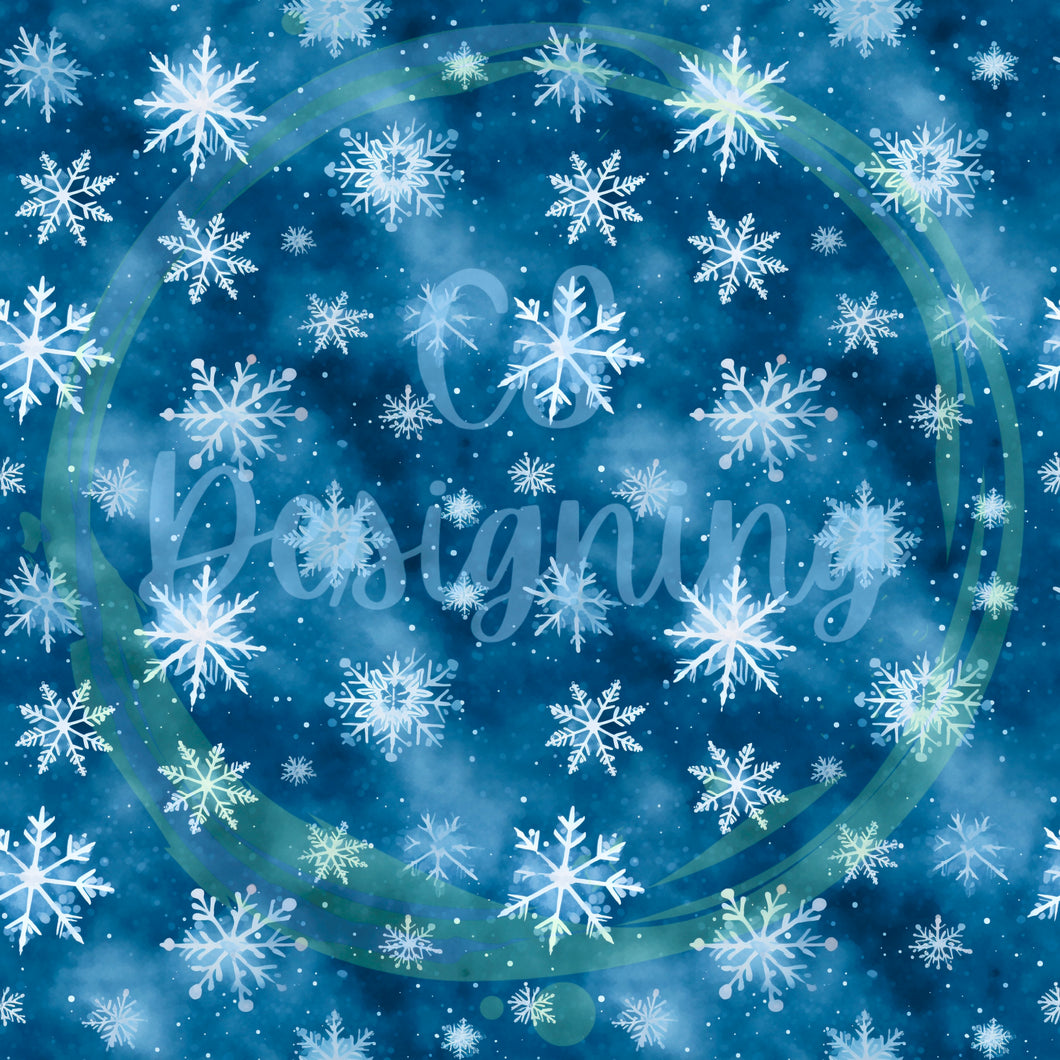 Snowflakes seamless pattern