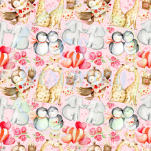 Load image into Gallery viewer, Vday animals seamless pattern
